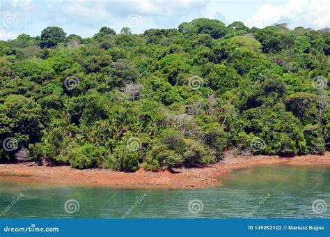 Landscape of the Panama Canal. Stock Photo - Image of coast, clouds: 149092102