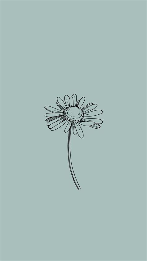 Black and White Daisy Tattoo Design