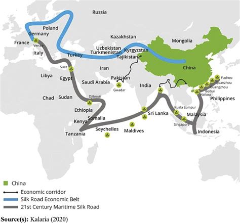 The belt and road initiative routes | Download Scientific Diagram