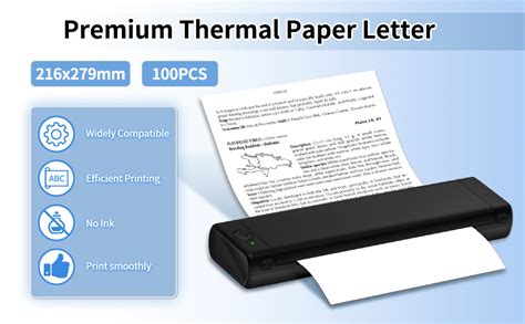 Amazon.com : Thermal Printer Paper 8.5 x 11 US Letter Size Paper ...