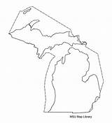 Michigan Upper Peninsula Stencil Sketch Coloring Page sketch template