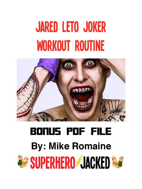 Jared Leto Workout Routine | PDF | Weight Training | Recreation