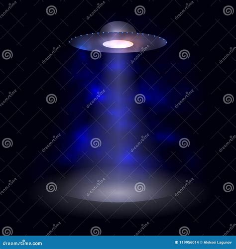 Vector Alien Spaceship, Abstract Glowing Light. Stock Vector ...