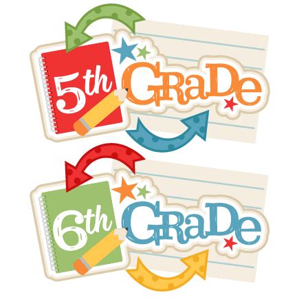 5th and 6th Grade Titles SVG scrapbook cut file cute clipart files for ...