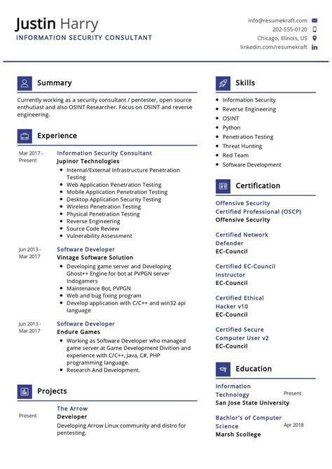 Information Security Consultant Resume Sample in 2024 - ResumeKraft