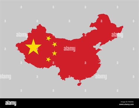 China flag map Stock Vector Image & Art - Alamy