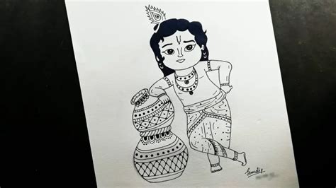 Easy Krishna Janmashtami Drawing Ideas for Beginners with Video Guide ...