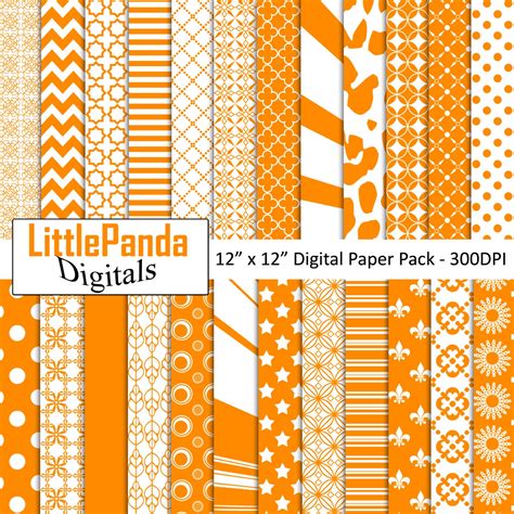 Orange Digital Paper Scrapbook Papers Background 24 Jpg - Etsy