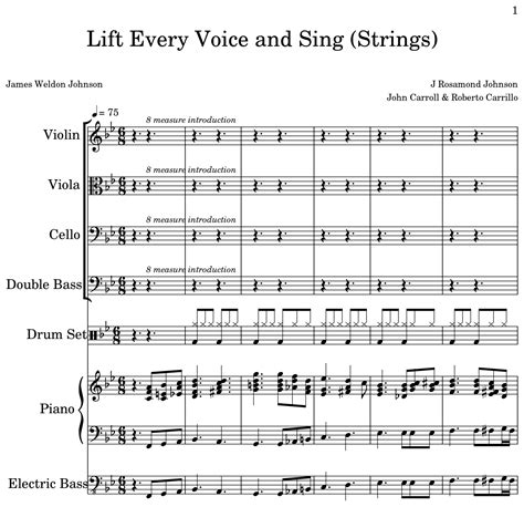 Lift Every Voice and Sing (Strings) - Sheet music for String Ensemble ...