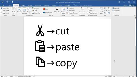 How to insert cut, copy and paste symbols in word - YouTube