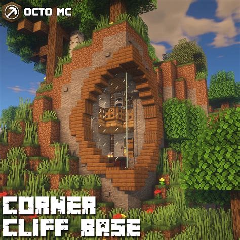 Octo the Minecraft builder on Instagram: “Here's another mountain/cliff base, well, I was explo ...