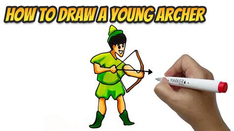 How to Draw & Color a Young Archer | Step by Step How to Drawing ...