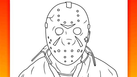 How to draw a Jason Voorhees - Friday The 13th step by step - YouTube