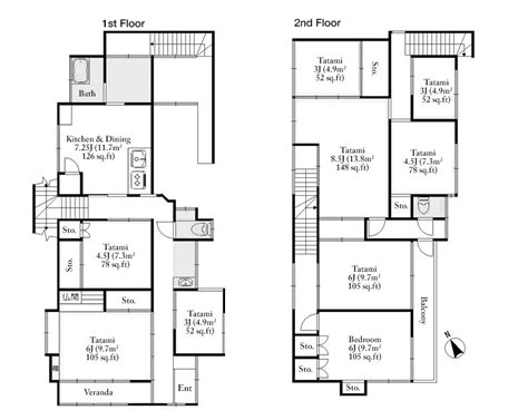 Japanese House Design Plans Layout Layouts Fujisawa Japanische Edo ...