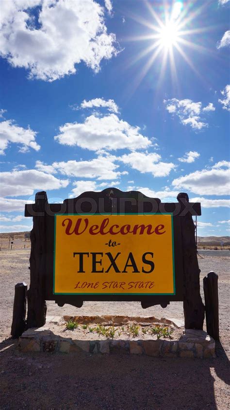 Welcome to Texas road sign | Stock image | Colourbox