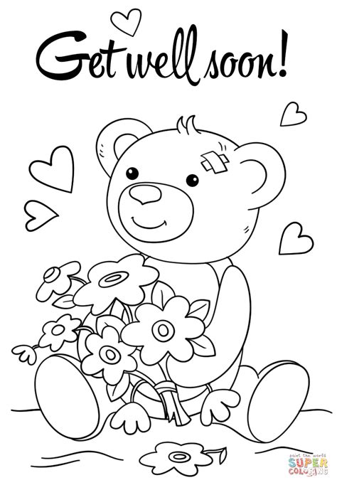 Cute Get Well Soon coloring page | Free Printable Coloring Pages