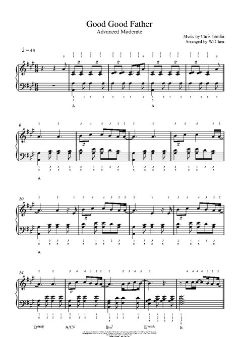 Good Good Father by Chris Tomlin Sheet Music & Lesson | Advanced Level