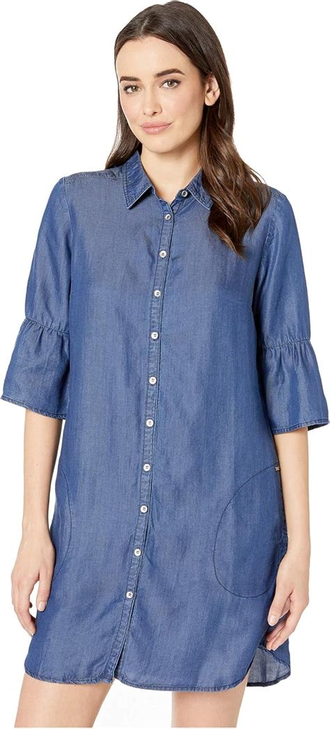 FDJ French Dressing Women's Denim Shirt Dress with Bell Sleeves at ...