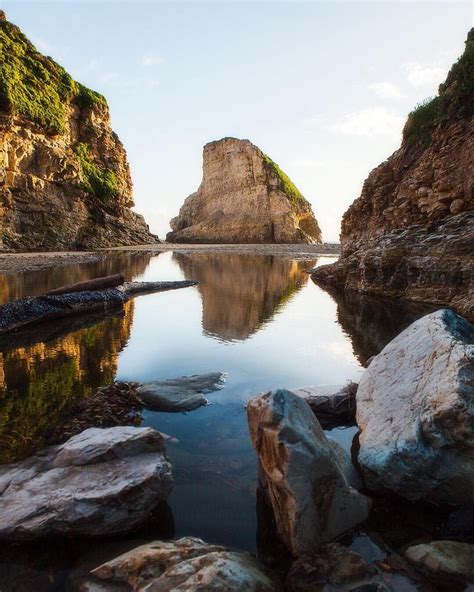 Shark fin cove beach Davenport ca | Places to travel, Open water, Surfing