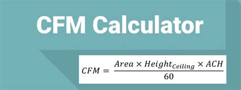 CFM Calculator: How To Calculate CFM (+ Chart) | Air purifier, Calculator, Chart