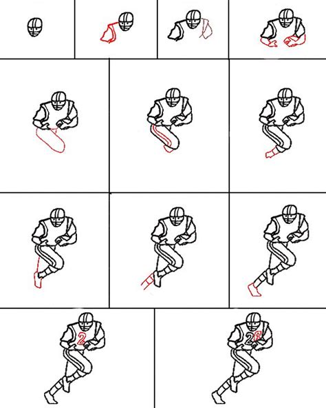 How to draw a football player…for Ian | football | Learn to draw, Learn ...