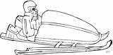 Bobsled Coloring Page sketch template