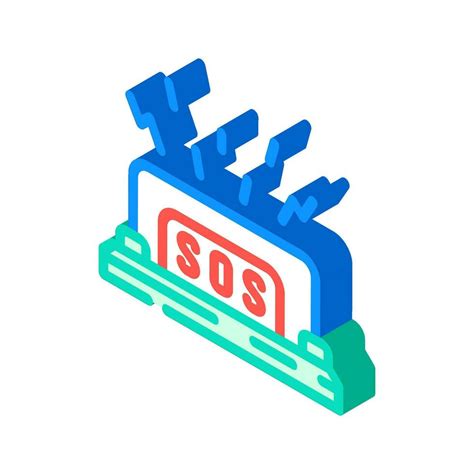 alert button isometric icon vector illustration 26825808 Vector Art at ...