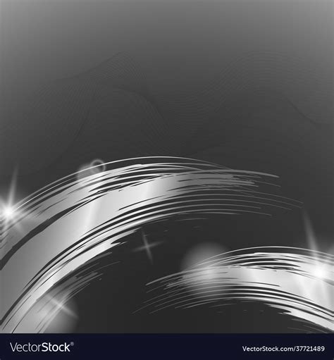 Silver wave abstract background Royalty Free Vector Image