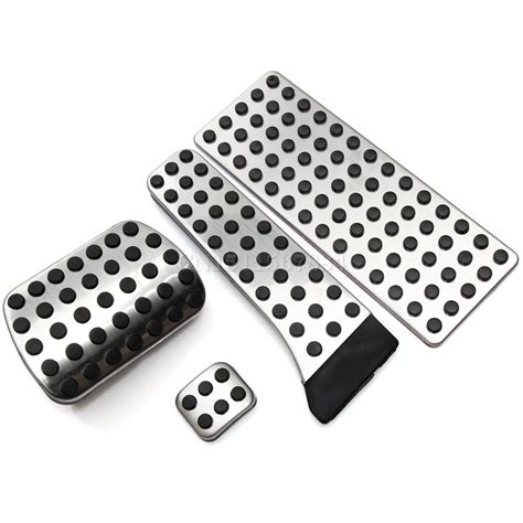 Car styling No Drill Gas Fuel Brake Plate Non Slip Stainless Steel Pedal Pads Cover For Mercedes ...