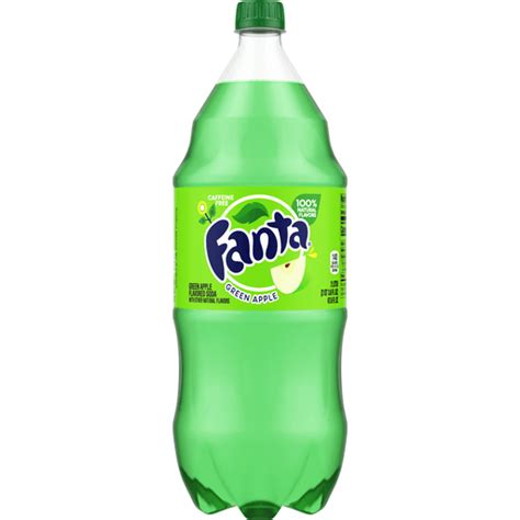 Fanta Green Apple Bottle, 2 Liters | Fruit Flavors | Foodtown