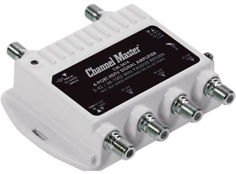 Ultra Mini 4 - 4 Port Distribution Amplifier for TV Antennas | Channel Master (CM-3414)