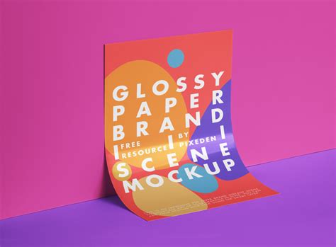 Glossy Flyer Presentation Mockup - Mockup World