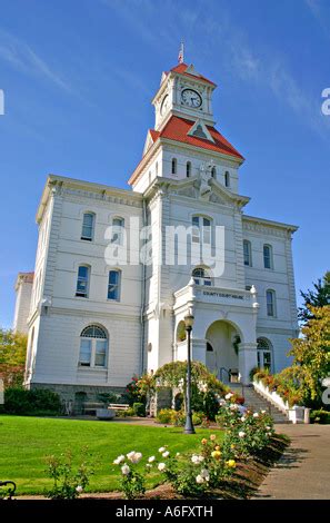 Historic Benton County Courthouse in Corvallis Oregon Stock Photo ...