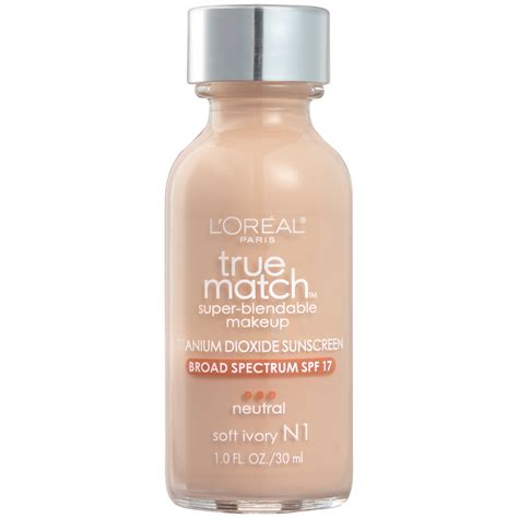 L'Oreal Paris True Match Super-Blendable Liquid Foundation, Soft Ivory, 1 fl. oz. - Walmart.com