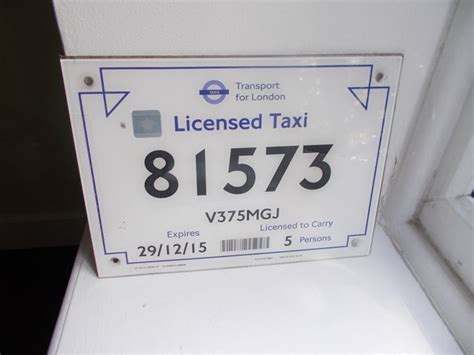 2 ex london taxi licence plates 81573 from a tx1 52867 from a london ex ...