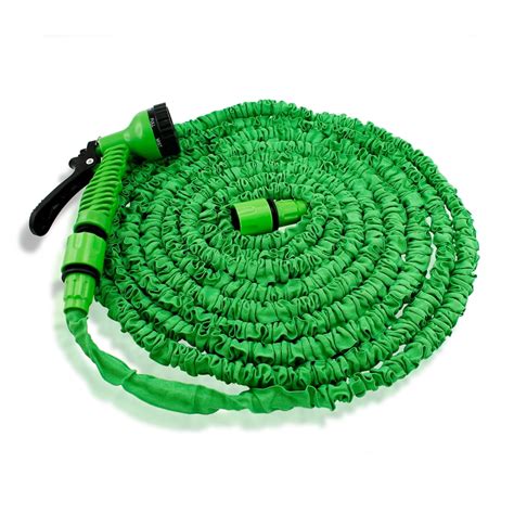 Expandable Flexible Stronger Deluxe Garden Water Hose w/ Spray Nozzle ...