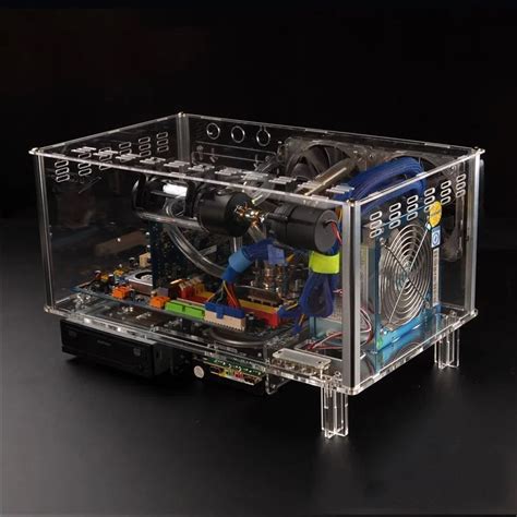 QDIY PC D779X Colorful Horizontal ATX Acrylic Transparent Desktop PC ...