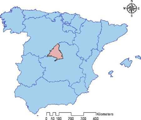 Location of study area, Region of Madrid (Spain). | Download Scientific Diagram