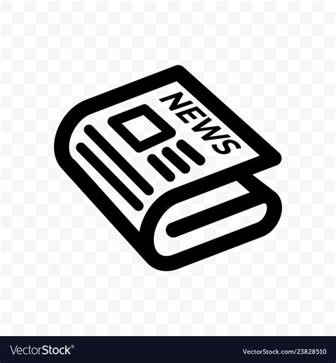 Newspaper news line icon linear app Royalty Free Vector