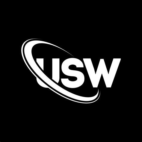 logotipo de usw. carta usw. diseño del logotipo de la letra usw. logotipo de las iniciales usw ...