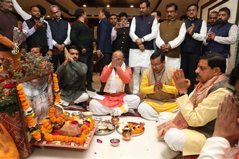 New Madhya Pradesh CM takes charge of office after performing puja