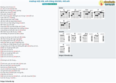 Chord: mashup một nhà, anh chàng nhà bên, nhé anh - tab, song lyric ...