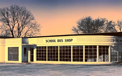 School Bus Repair Shop Photograph by Dominic Piperata