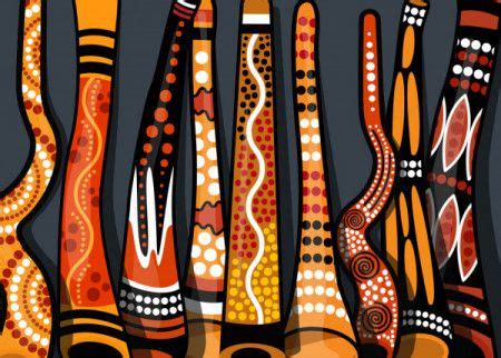 Aboriginal Didgeridoo Art Background - Download Graphics & Vectors