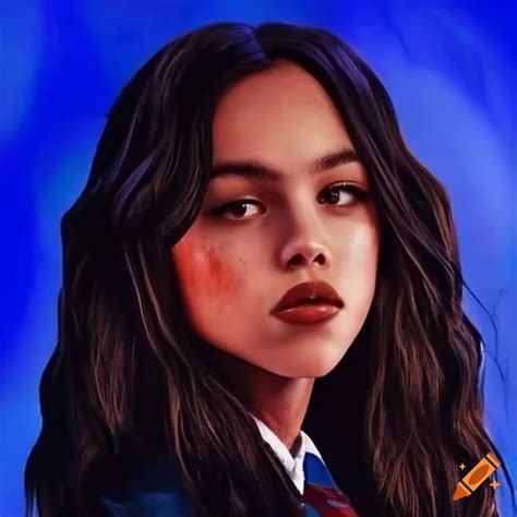 Olivia rodrigo in ravenclaw uniform fan art on Craiyon