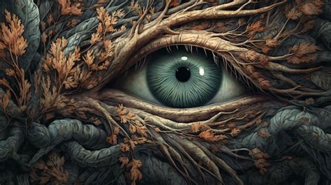 Premium Photo | Eye in the forest