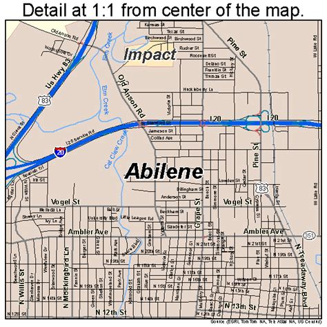 Abilene Texas Street Map 4801000