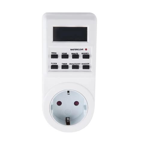 Timers Plug In Programmable Timer Switch Socket With Clock Summer Time ...