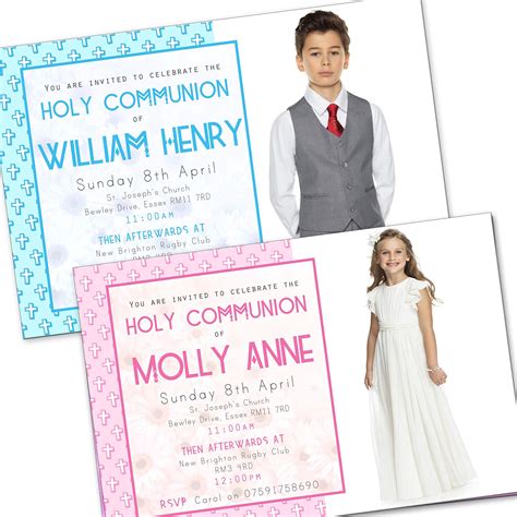 Buy First Holy Communion Invitations & Envelopes - Cute crosses (click customize now for prices ...