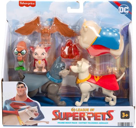 Fisher-Price DC League Of Super-Pets Figure Multi-Pack, Set Of Figures And A Pretend Play ...